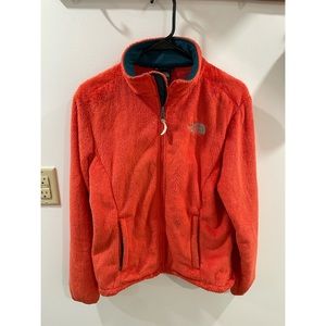 Fuzzy Orange North Face Coat